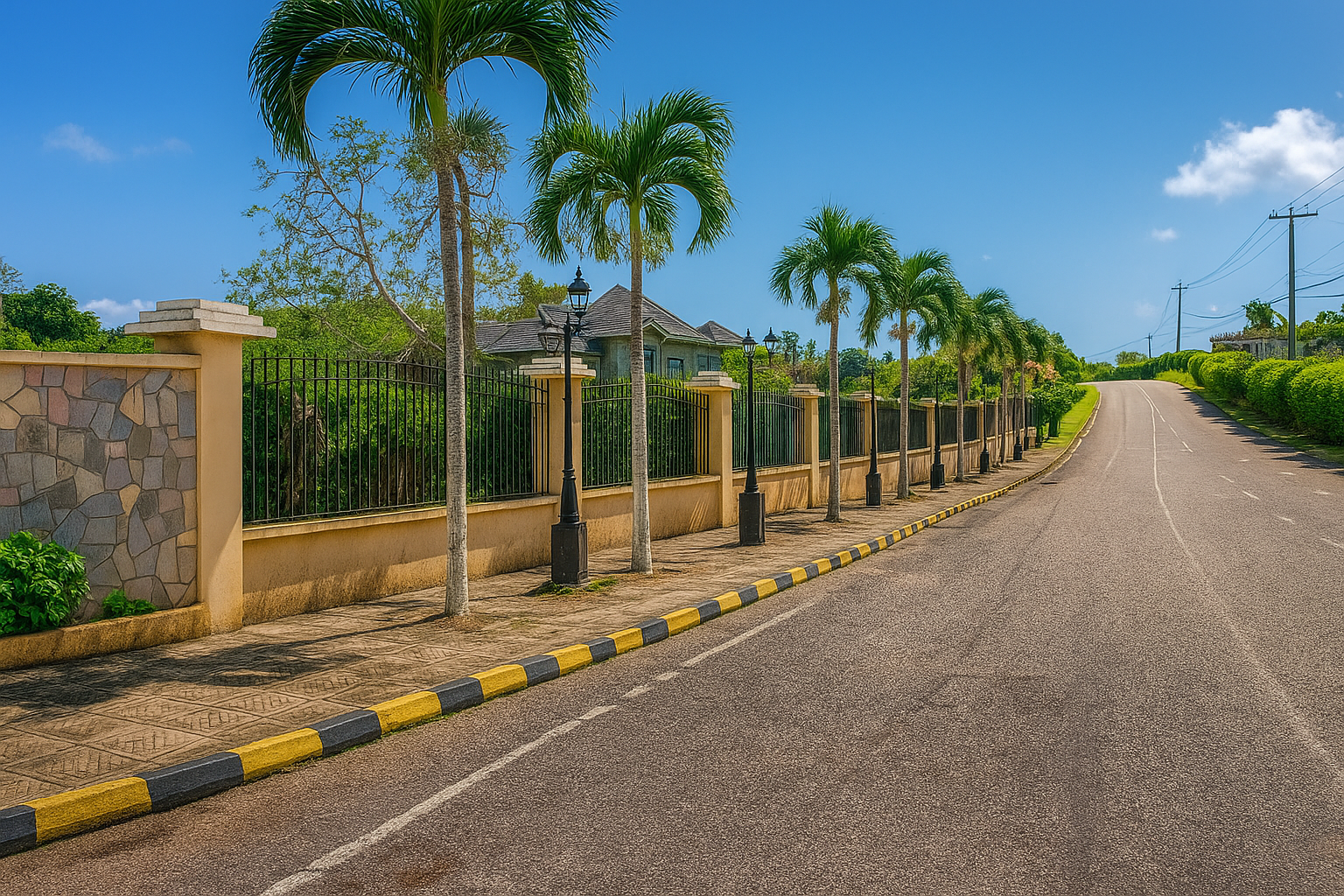Hillside homes at sunset